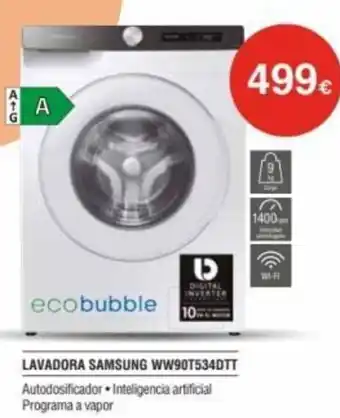 Milar Samsung Lavadora WW90T534DTT oferta