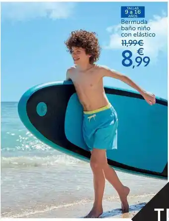 Carrefour Bermuda Baño Niño Con Elástico oferta