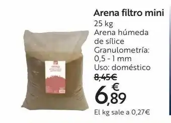 Carrefour Arena Filtro Mini Arena Húmeda De Sílice Granulometría oferta
