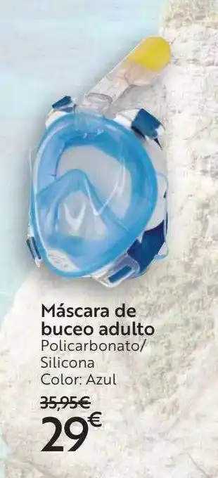 Carrefour Máscara De Buceo Adulto Policarbonato-silicona Color: Azul oferta