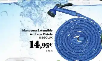 Gadis Manguera Extensible Azul Con Pistola Riegolux oferta