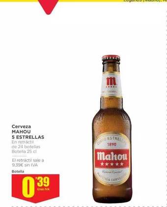 Makro Cerveza Mahou 5 Estrellas oferta