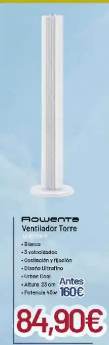 MegaHogar Rowenta Ventilador Torre oferta