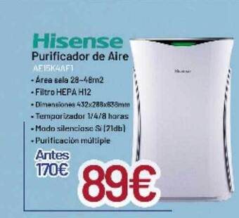 MegaHogar Hisense Purificador De Aire oferta