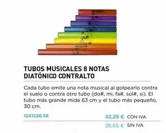 Tubos Musicales 8 Notas Diatónico Contralto
