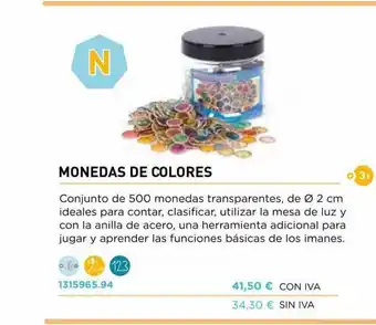 Abacus Monedas De Colores oferta