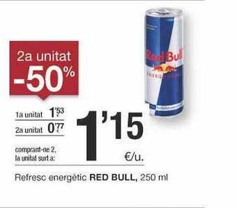 BonpreuEsclat 2a Unitat -50% Refresc Energètic Red Bull oferta