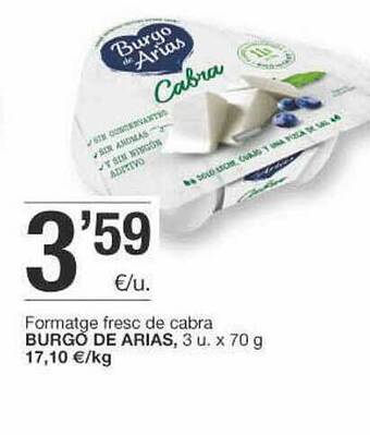 BonpreuEsclat Formatge Fresc De Cabra Burgo De Arias oferta
