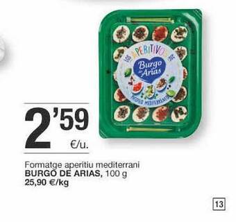BonpreuEsclat Formatge Aperitiu Mediterrani Burgo De Arias oferta