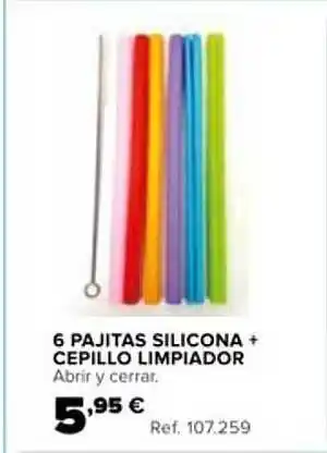 Coferdroza 6 Pajitas Silicona + Cepillo Limpiador oferta