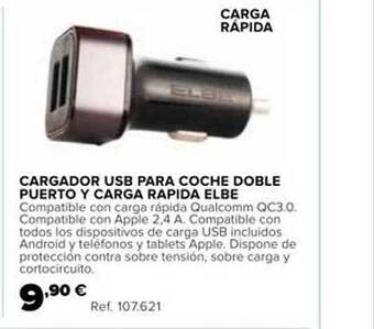 Coferdroza Cargador Usb Para Coche Doble Puerto Y Carga Rapida Elbe oferta