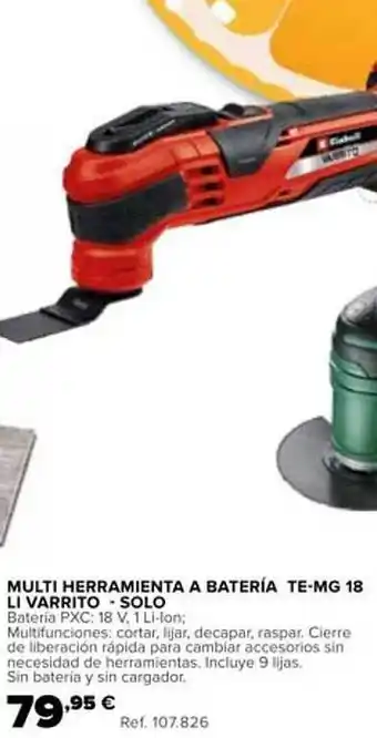Coferdroza Multi Herramienta A Batería Te-mg 18 Li Varrito - Solo oferta