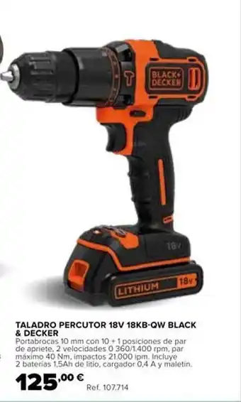 Coferdroza Black+decker Taladro Percutor 18v 18kb-qw oferta