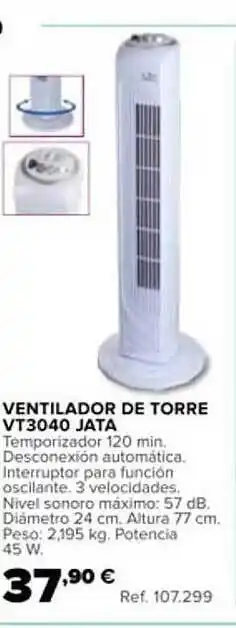 Coferdroza Ventilador De Torre Vt3040 Jata oferta