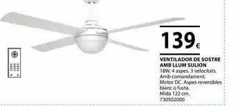 Fes Més Ventilador De Sostre Amb Llum Sulion oferta