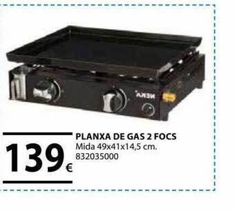 Fes Més Planxa De Gas 2 Focs oferta