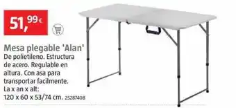 Bauhaus Mesa Plegable 'alan' oferta