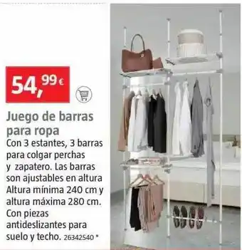 Bauhaus Juego De Barras Para Ropa oferta