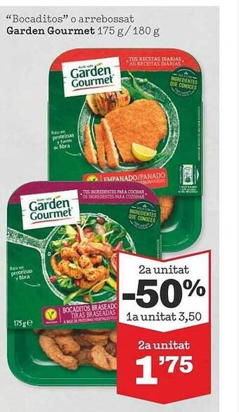 Sorli Oferta "bocaditos" O Arrebossat Garden Gourmet en Sorli oferta