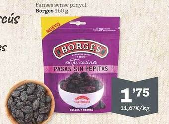 Sorli Panses Sense Pinyol Borges oferta