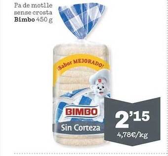 Sorli Pa De Motlle Sense Crosta Bimbo oferta