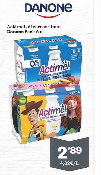 Sorli Actimel Diversos Tipus Danone oferta