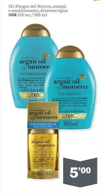 Sorli Oli D'argan De Marroc Xampú O Condicionador Diversos Tipus Ogx oferta