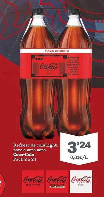 Sorli Refresc De Cola Light Zero O Zero Zero Coca-cola oferta