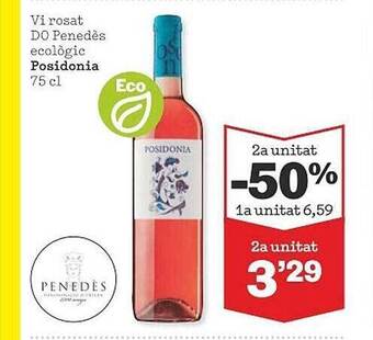 Sorli 2a Unitat -50% Vi Rosat Do Penedès Ecològic Posidonia oferta