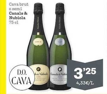 Sorli Cava Brut O Semi Canals & Nubiola oferta