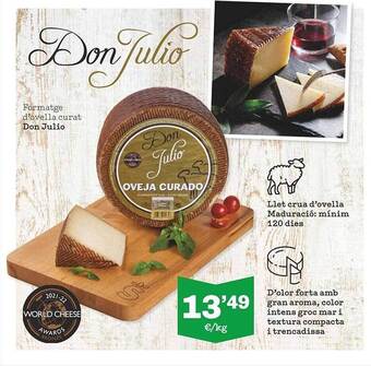 Sorli Formatge D'ovella Curat Don Julio oferta