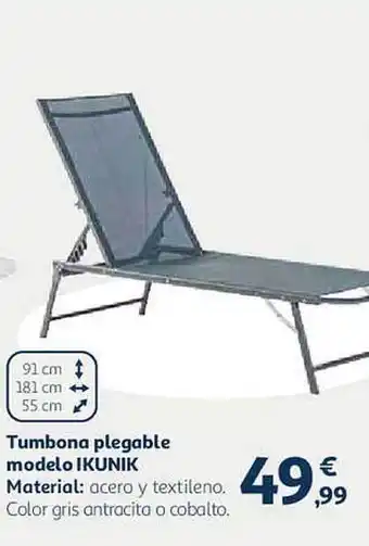 Alcampo Tumbona Plegable Modelo Ikunik Material oferta