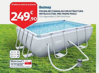 Alcampo Bestway Piscina Rectangular Con Estructura Metálica Steel Pro Frame Pools oferta