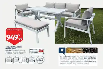 Alcampo Conjunto Para Jardín Modelo Monza Material oferta