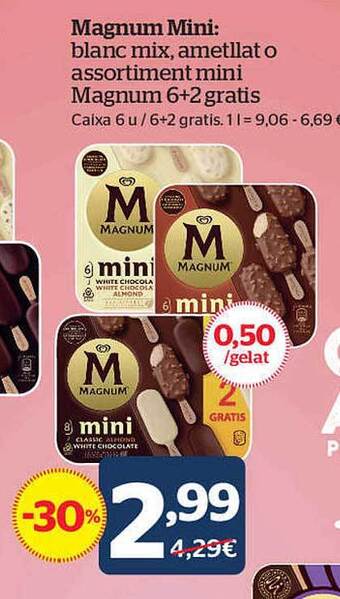 La Sirena Magnum Mini: Blanc Mix Ametllat O Assortiment Mini Magnum 6+2 Gratis oferta