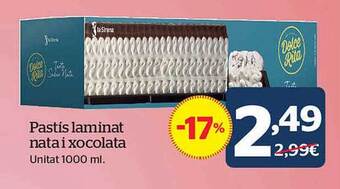 La Sirena Pastis Laminat Nata I Xocolata oferta