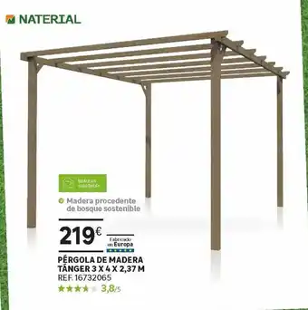 Leroy Merlin Pérgola De Madera Tánger 3 X 4 X 2.37 M Naterial oferta