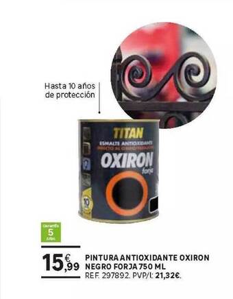 Leroy Merlin Pintura Antioxidante Oxiron Negro Forja 750 Ml oferta