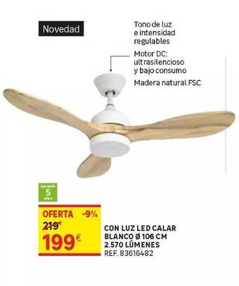 Leroy Merlin Con Luz Led Calar Blanco ø 106 Cm 2.570 Lúmenes oferta