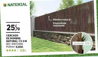 Leroy Merlin Cercado De Mimbre Natural 1 X 3 M Naterial oferta