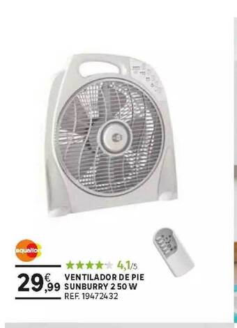 Leroy Merlin Ventilador De Pie Sunburry 2 50 W oferta
