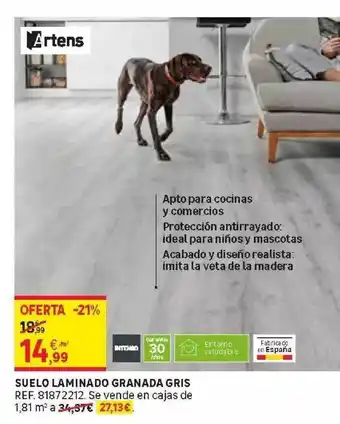 Leroy Merlin Suelo Laminado Granada Gris oferta