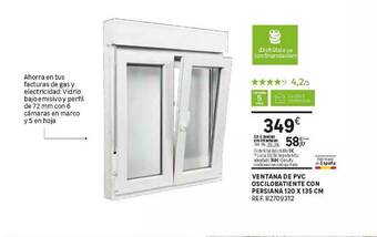 Leroy Merlin Ventana De Pvc Oscilobatiente Con Persiana 120 X 135 Cm oferta