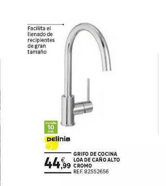 Leroy Merlin Grifo De Cocina Loa De Caño Alto Cromo Delinia oferta