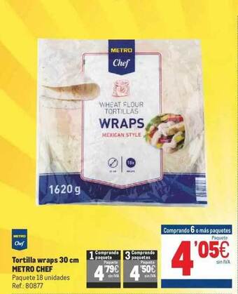 Makro Tortilla Wraps 30 Cm Metro Chef oferta