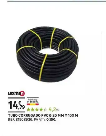 Leroy Merlin Tubo Corrugado Pvc ø 20 Mm Y 100m Lexman oferta