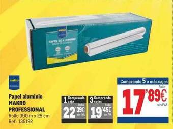 Makro Papel Aluminio Makro Professional oferta