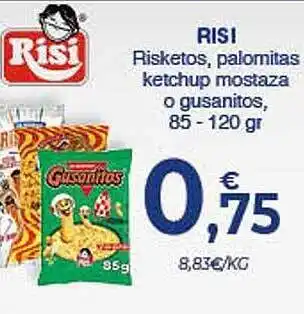 CashDiplo Risi Risketos Palomitas Ketchup Mostaza O Gusanitos oferta