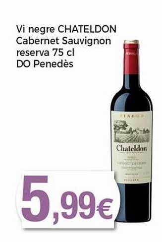 Keisy Vi Negre Chateldon Cabernet Sauvignon Reserva Do Penedès oferta