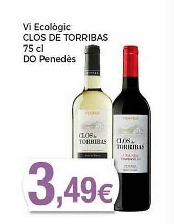 Keisy Vi Ecològic Clos De Torribas Do Penedès oferta